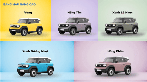 Màu xe nâng cao của Vinfast VF3-Giá Xe VinFast VF3 Tại Thái Nguyên Tháng 3/2025 - Thông Tin Mới Nhất